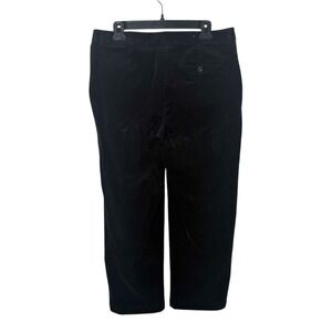 LL Bean Black Corduroy Pants Favorite Fit Size Women 12P Academia Distressed